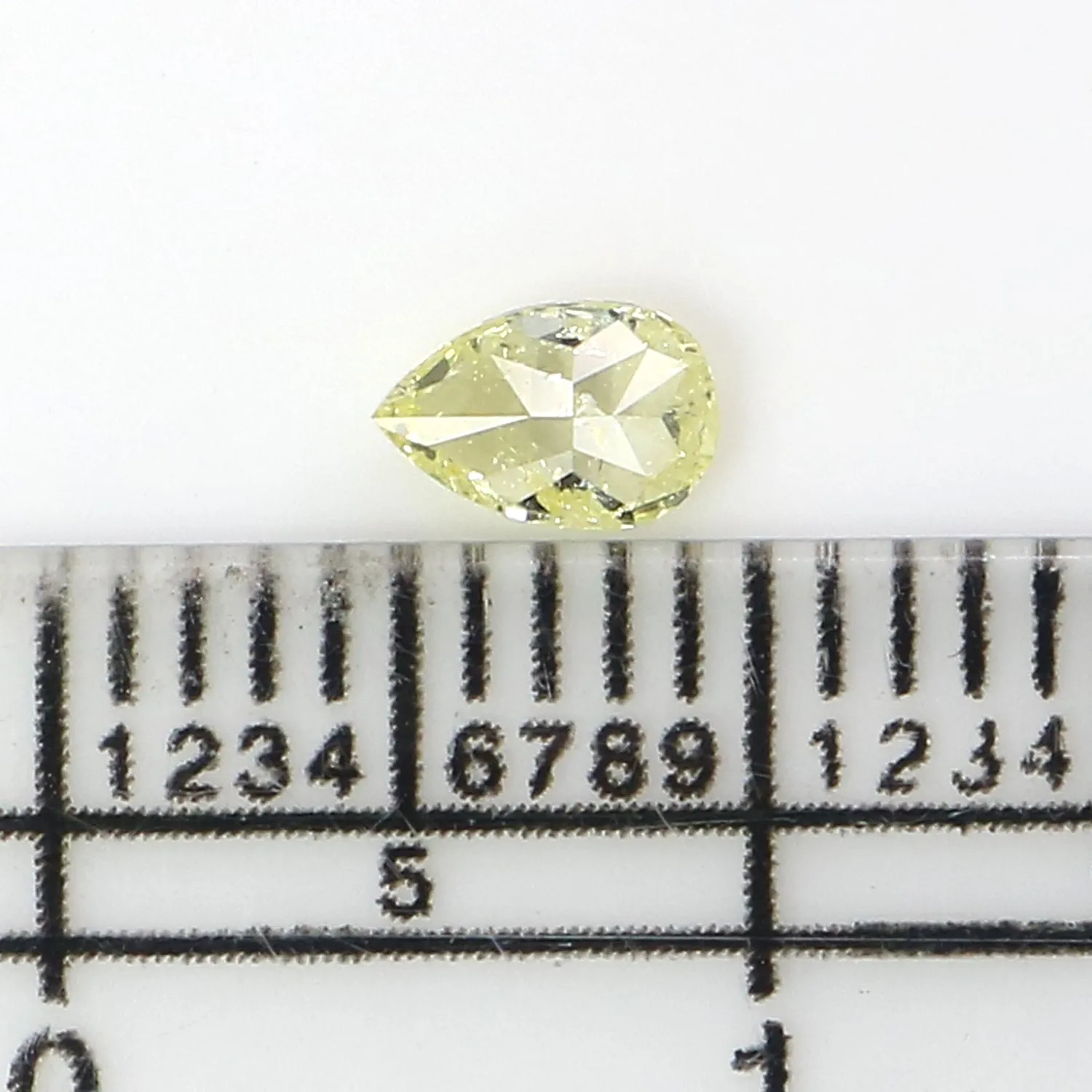 0.23 CT Natural Loose Pear Shape Diamond Yellow Color Pear Cut Diamond 4.90 MM Natural Loose Yellow Color Pear Brilliant Cut Diamond LQ6499
