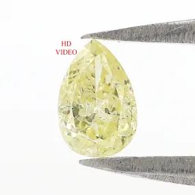 0.23 CT Natural Loose Pear Shape Diamond Yellow Color Pear Cut Diamond 4.90 MM Natural Loose Yellow Color Pear Brilliant Cut Diamond LQ6499