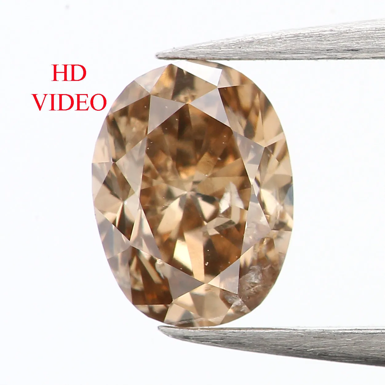 0.38 CT Natural Loose Oval Shape Diamond Brown Color Oval Cut Diamond 5.05 MM Natural Loose Brown Color Oval Brilliant Cut Diamond LQ836