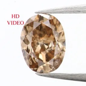 0.38 CT Natural Loose Oval Shape Diamond Brown Color Oval Cut Diamond 5.05 MM Natural Loose Brown Color Oval Brilliant Cut Diamond LQ836