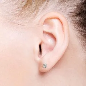 0.5 Carat 14K Solid White Gold Stud Earrings 0.50 Carat Natural Diamond