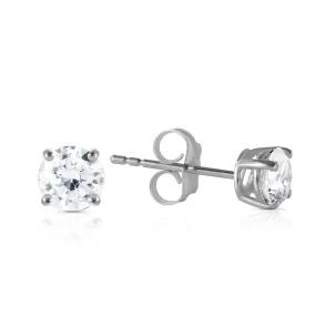 0.6 Carat 14K Solid White Gold Stud Earrings 0.60 Carat H-i, Si-2 Diamond