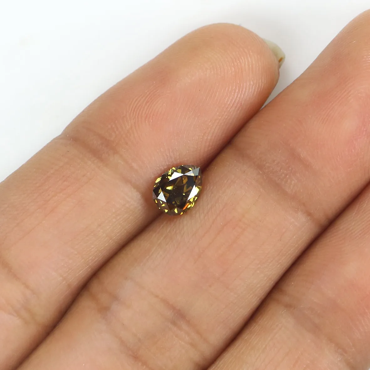 0.68 CT Natural Loose Pear Shape Diamond Yellow Green Color Pear Cut Diamond 6.15 MM Natural Loose Diamond Pear Brilliant Cut Diamond LQ5130