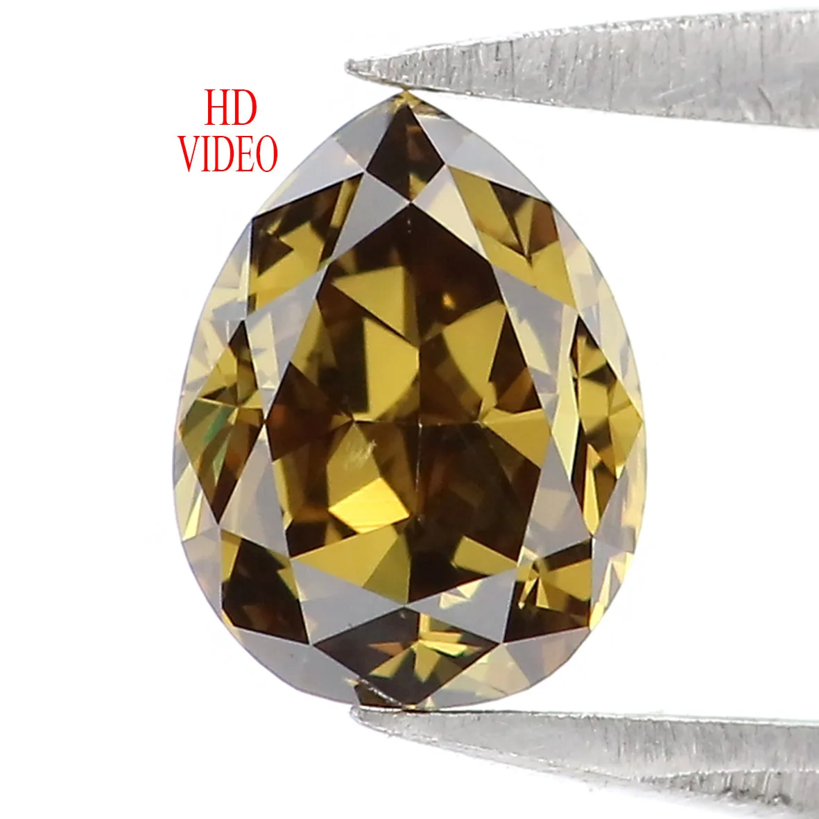 0.68 CT Natural Loose Pear Shape Diamond Yellow Green Color Pear Cut Diamond 6.15 MM Natural Loose Diamond Pear Brilliant Cut Diamond LQ5130