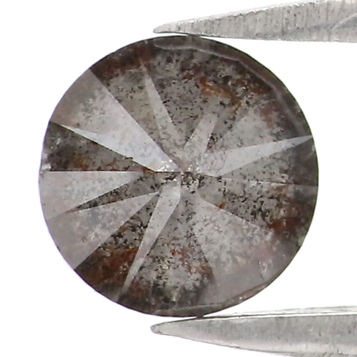 0.81 CT Natural Loose Round Shape Diamond Salt And Pepper Round Cut Diamond 5.40 MM Natural Black Color Round Brilliant Cut Diamond LQ9412