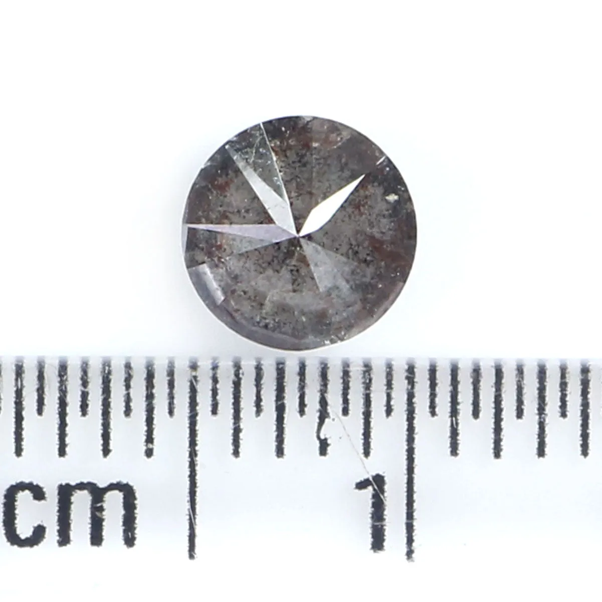 0.81 CT Natural Loose Round Shape Diamond Salt And Pepper Round Cut Diamond 5.40 MM Natural Black Color Round Brilliant Cut Diamond LQ9412