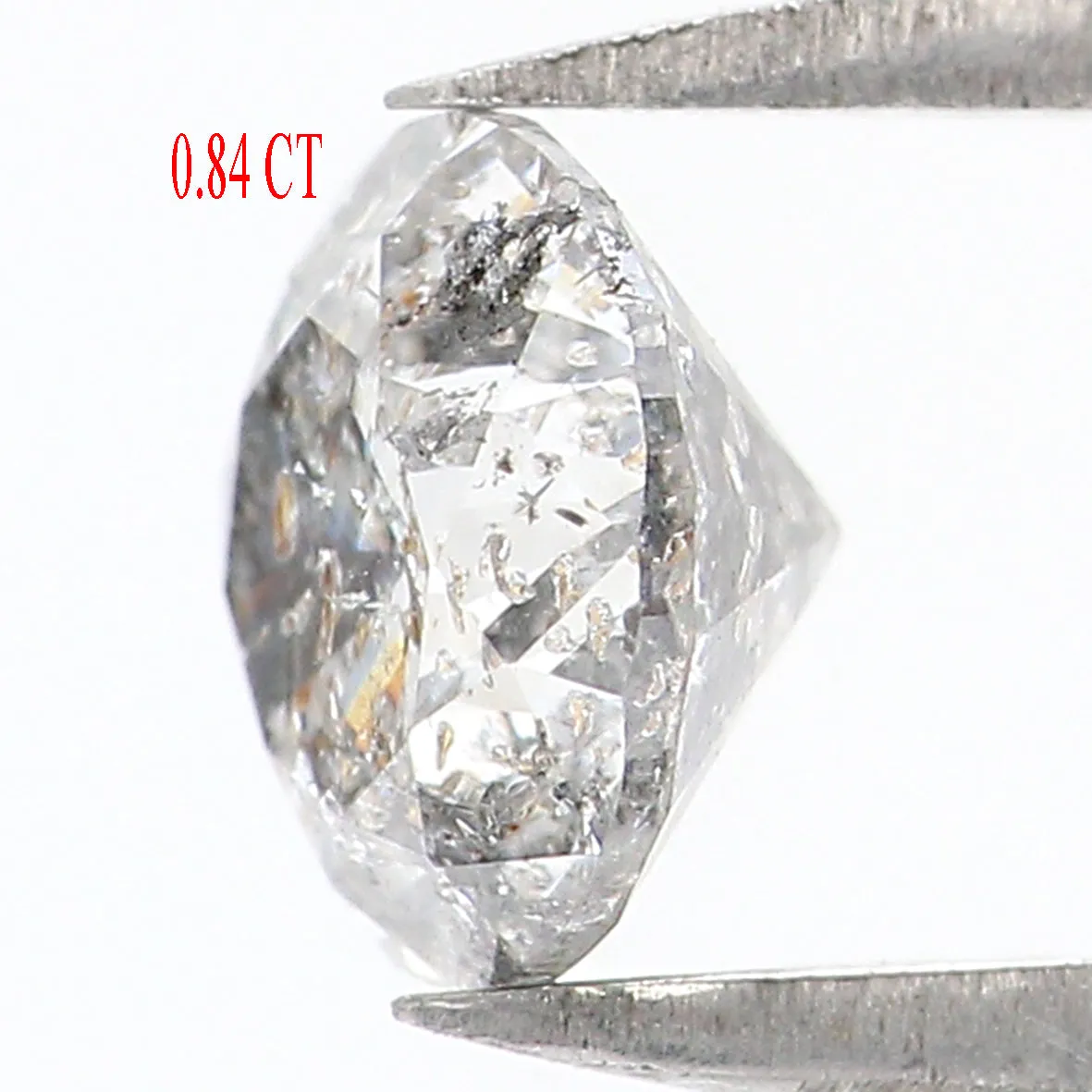 0.84 CT Natural Loose Round Shape Diamond Salt And Pepper Round Cut Diamond 5.80 MM Natural Loose Diamond Round Brilliant Cut Diamond LQ8171