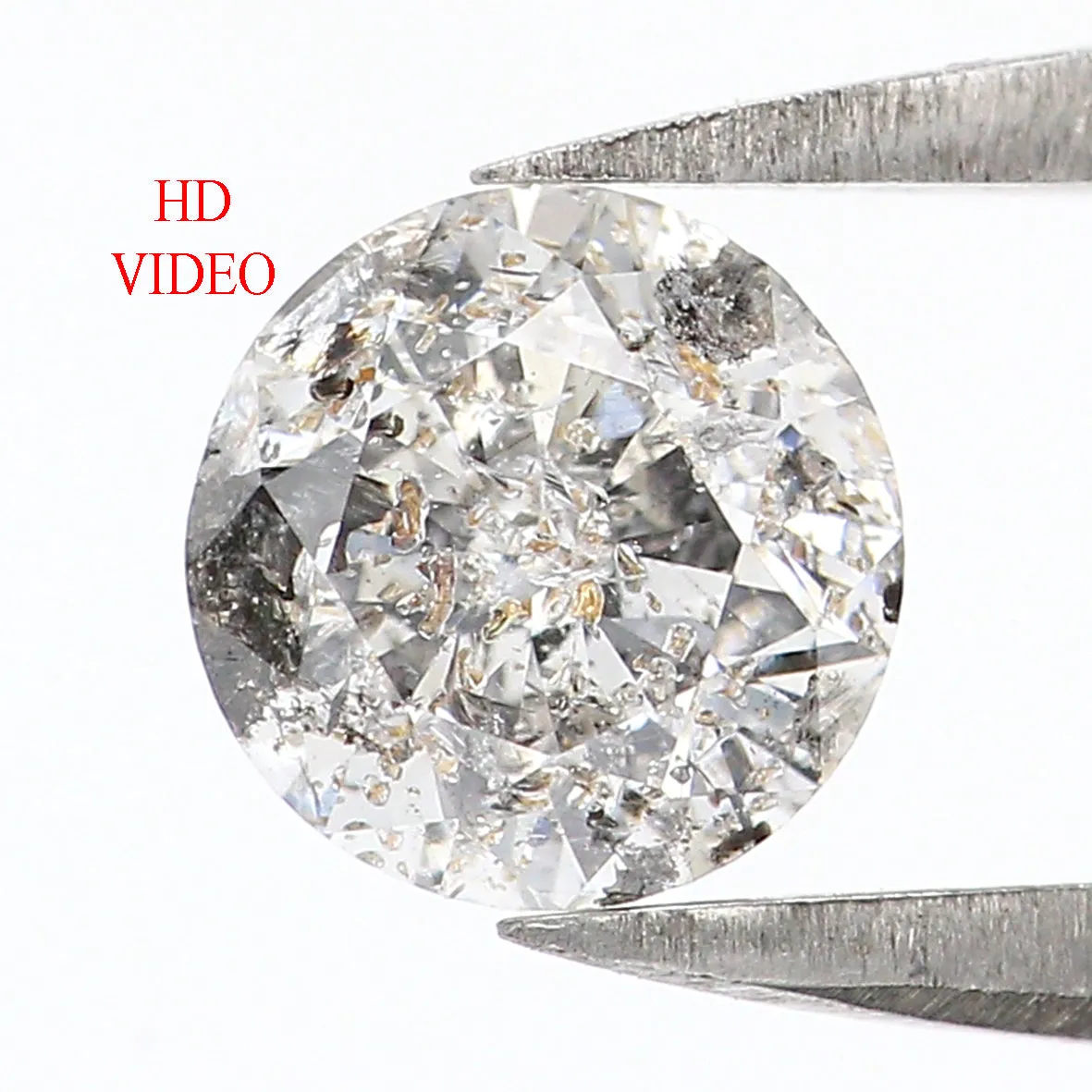 0.84 CT Natural Loose Round Shape Diamond Salt And Pepper Round Cut Diamond 5.80 MM Natural Loose Diamond Round Brilliant Cut Diamond LQ8171