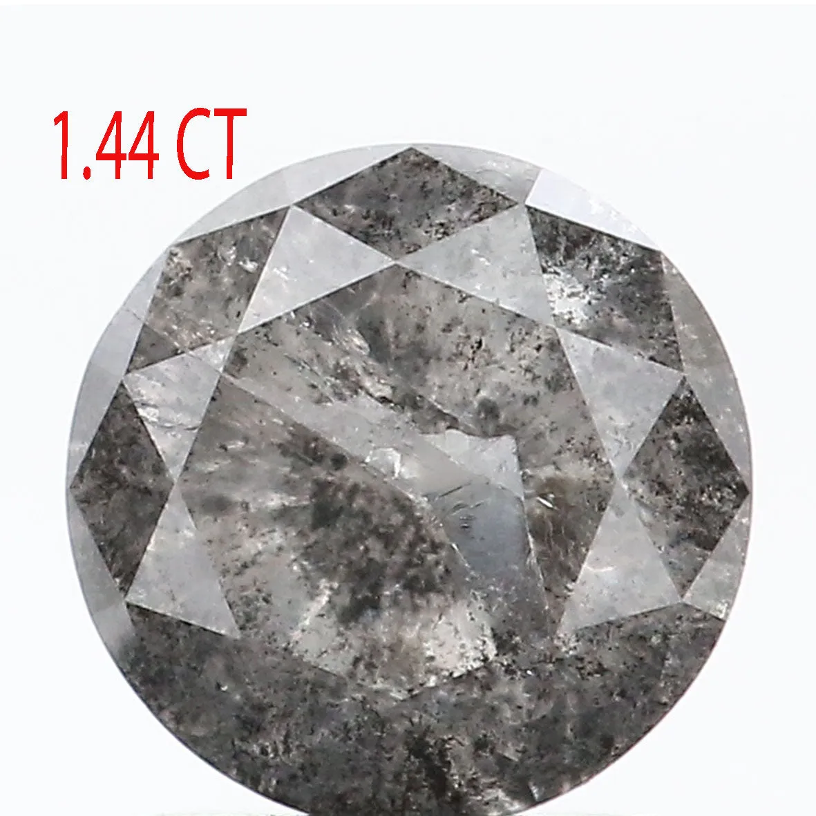 1.44 Ct Natural Loose Round Shape Diamond Salt And Pepper Round Cut Diamond 6.90 MM Natural Loose Diamond Round Brilliant Cut Diamond LQ9352