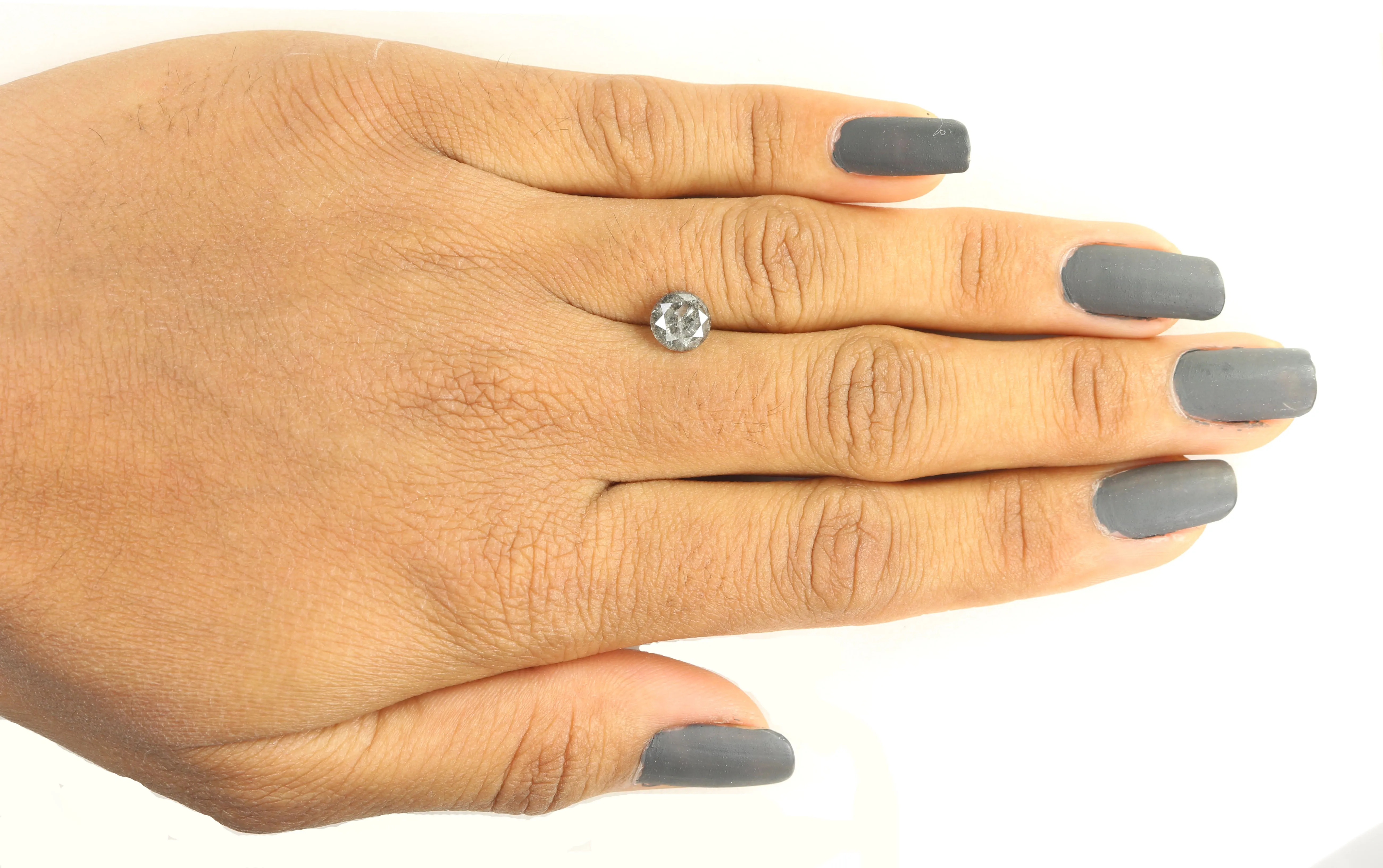 1.44 Ct Natural Loose Round Shape Diamond Salt And Pepper Round Cut Diamond 6.90 MM Natural Loose Diamond Round Brilliant Cut Diamond LQ9352