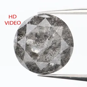 1.44 Ct Natural Loose Round Shape Diamond Salt And Pepper Round Cut Diamond 6.90 MM Natural Loose Diamond Round Brilliant Cut Diamond LQ9352