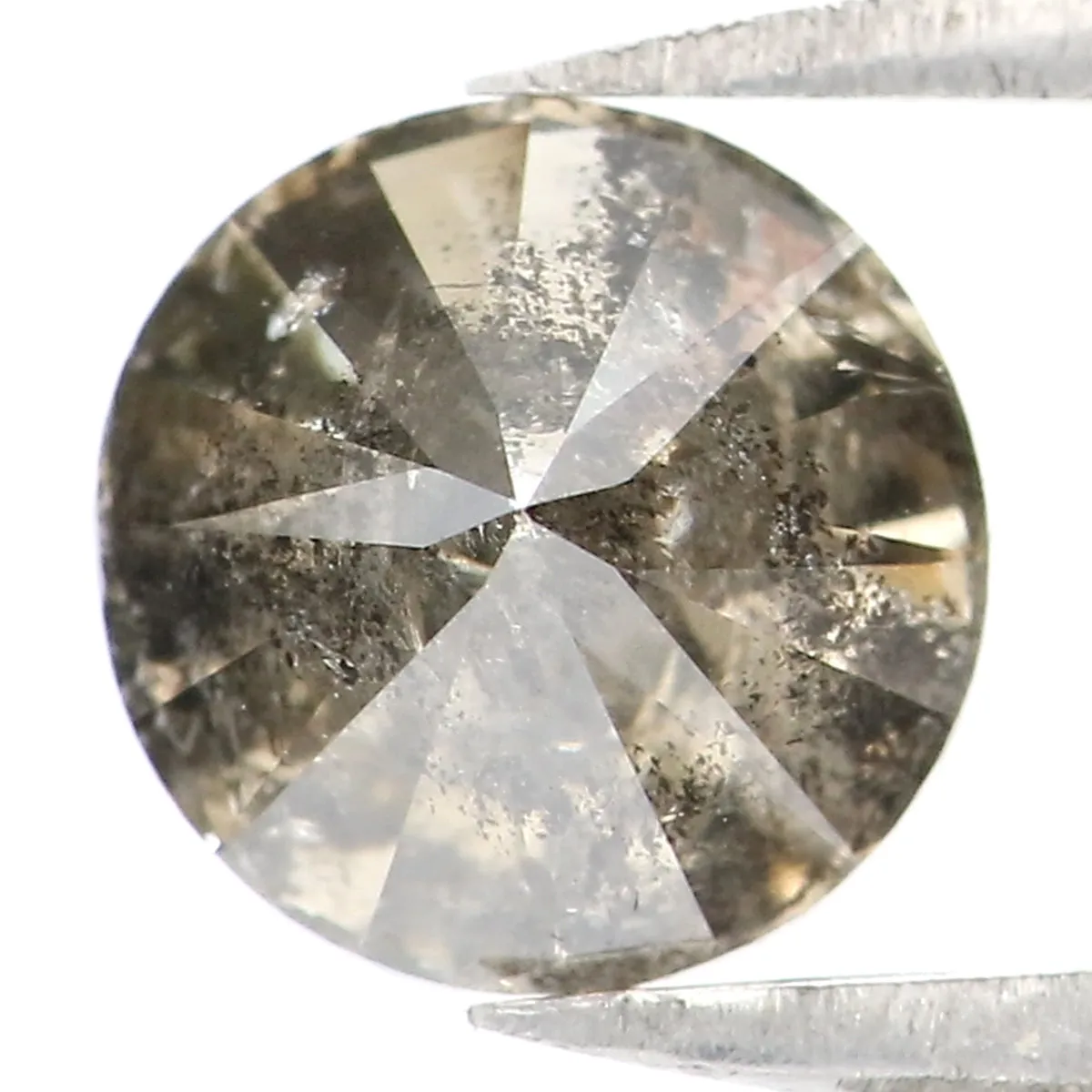 1.48 CT Natural Loose Round Shape Diamond Salt And Pepper Round Cut Diamond 6.70 MM Natural Loose Diamond Round Brilliant Cut Diamond LQ8699
