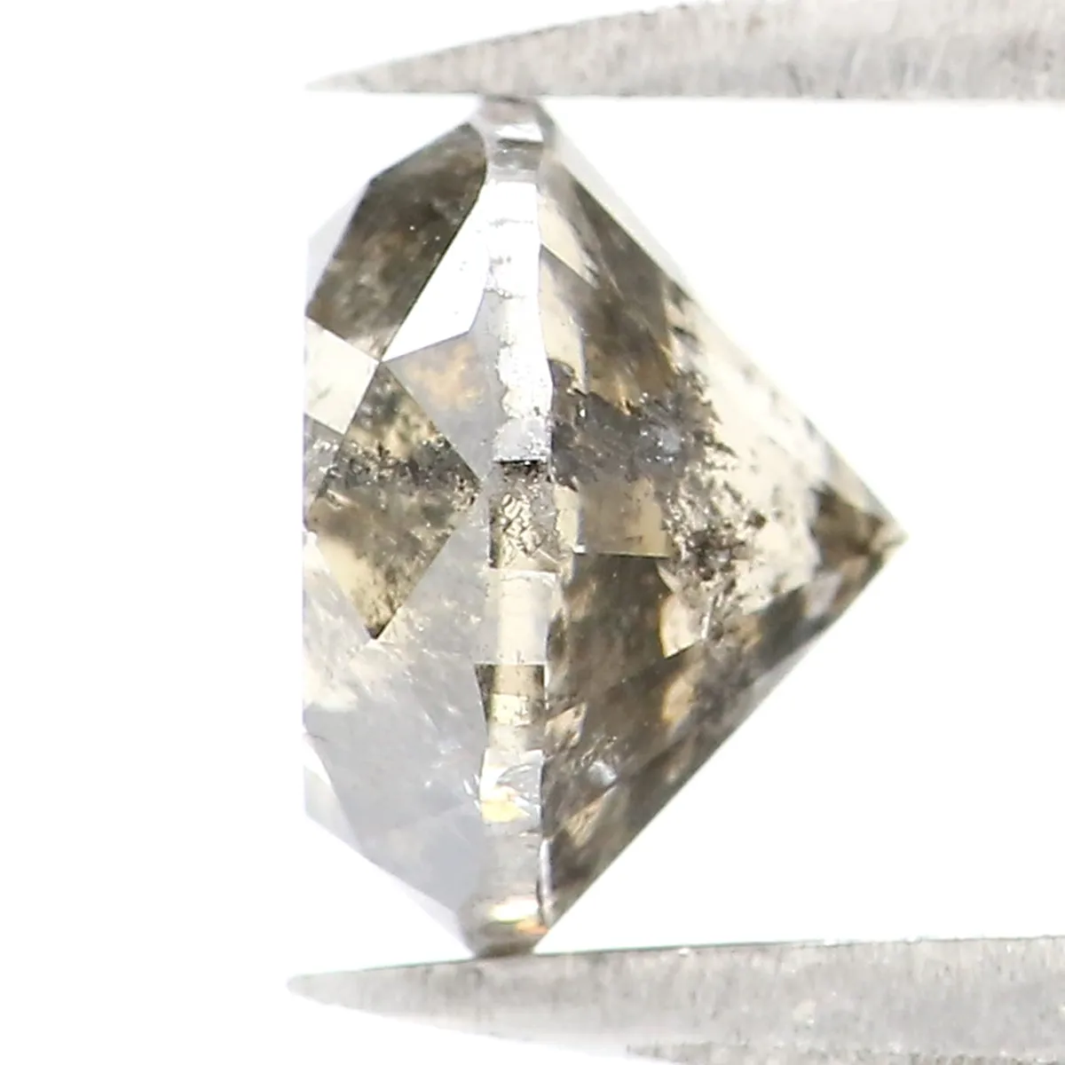 1.48 CT Natural Loose Round Shape Diamond Salt And Pepper Round Cut Diamond 6.70 MM Natural Loose Diamond Round Brilliant Cut Diamond LQ8699