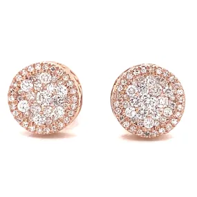 14k Rose Gold Diamond Earrings
