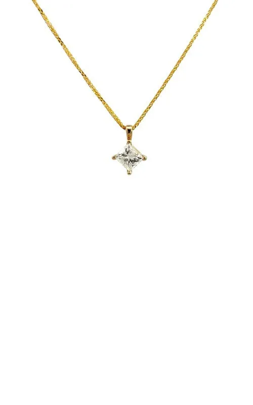 14K YELLOW GOLD DIAMOND NECKLACE G14670