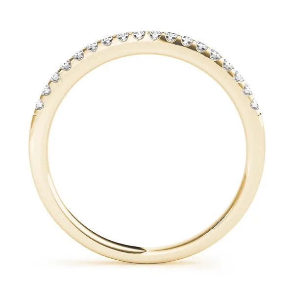 14K Yellow Gold Round Diamond Pave Wedding Ring (.20ctw)