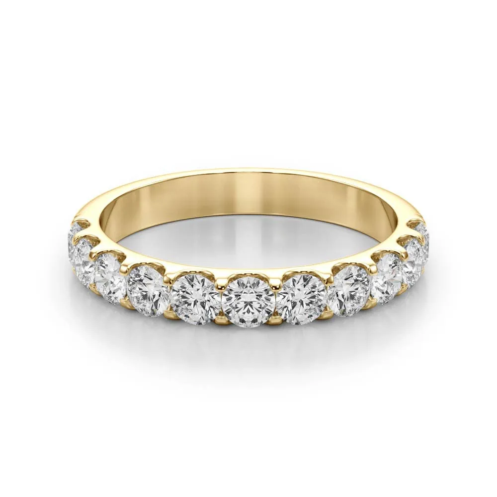 14K Yellow Gold Round Diamond Pave Wedding Ring (.20ctw)