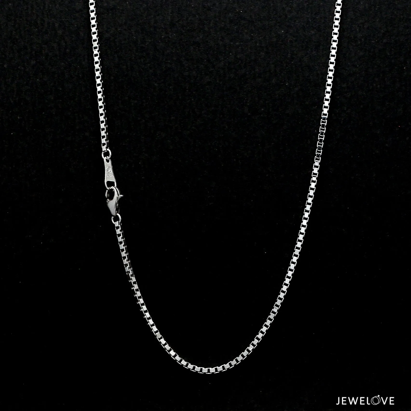1.5mm Unisex Plain Japanese Platinum Box Chain SJ PTO 702-B
