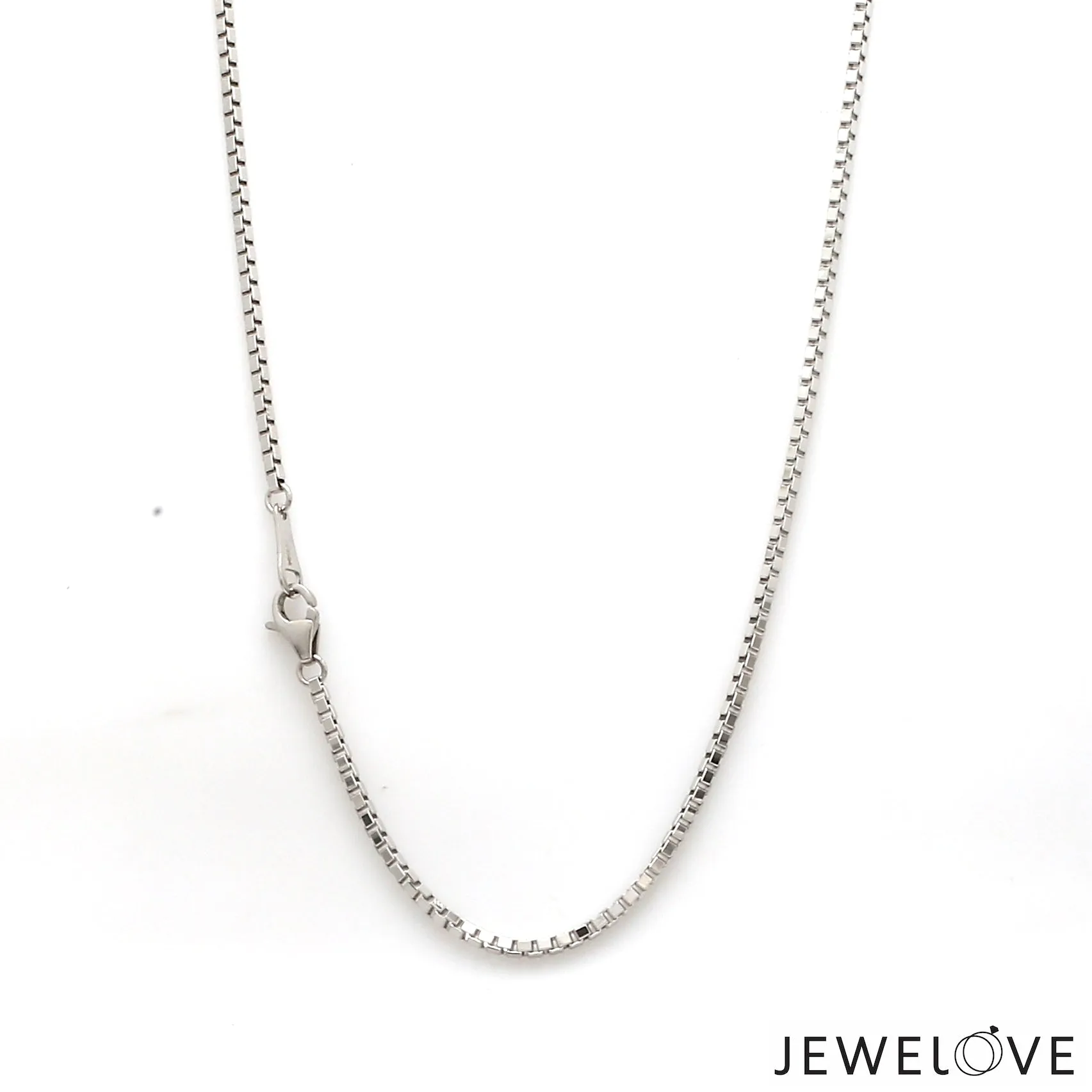 1.5mm Unisex Plain Japanese Platinum Box Chain SJ PTO 702-B