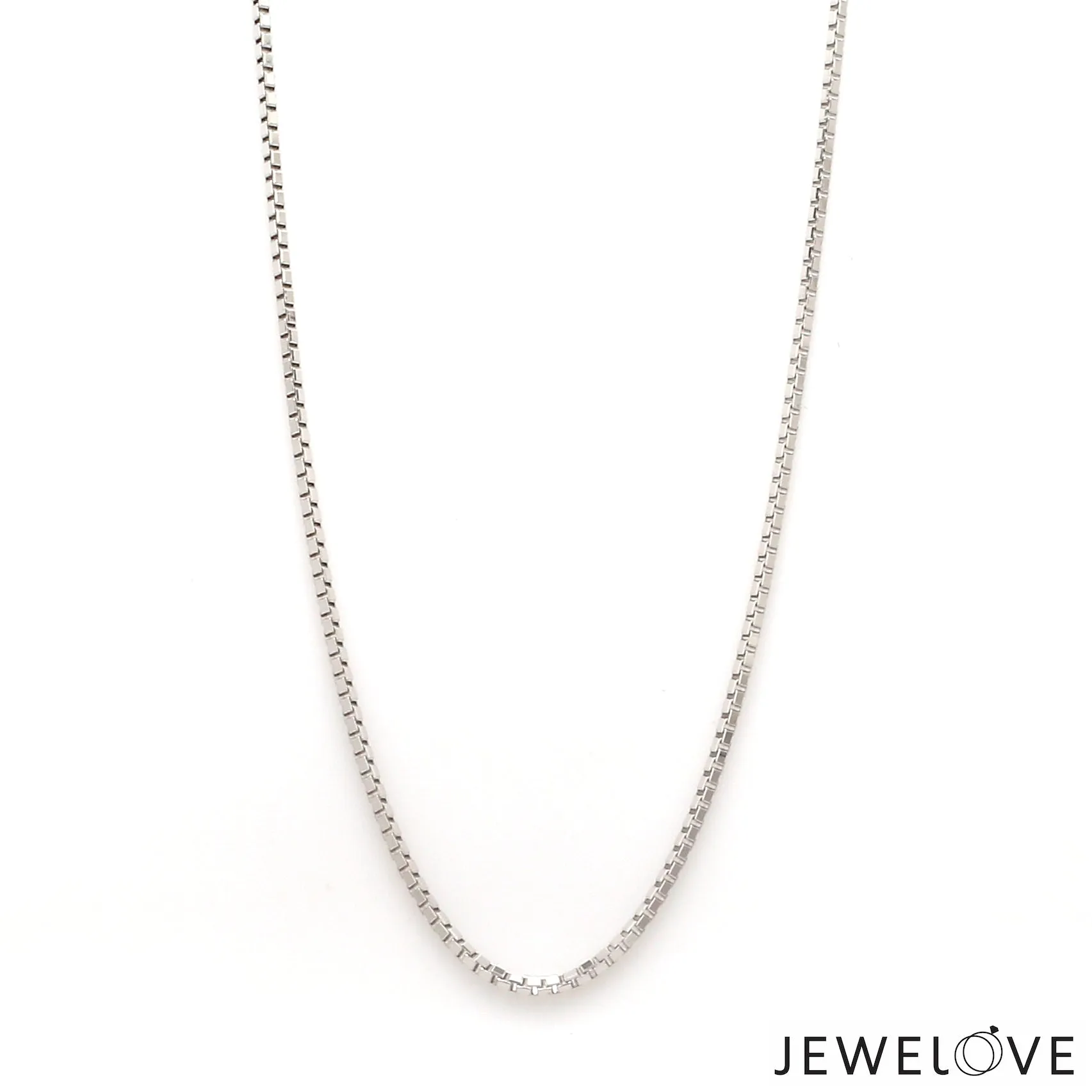1.5mm Unisex Plain Japanese Platinum Box Chain SJ PTO 702-B
