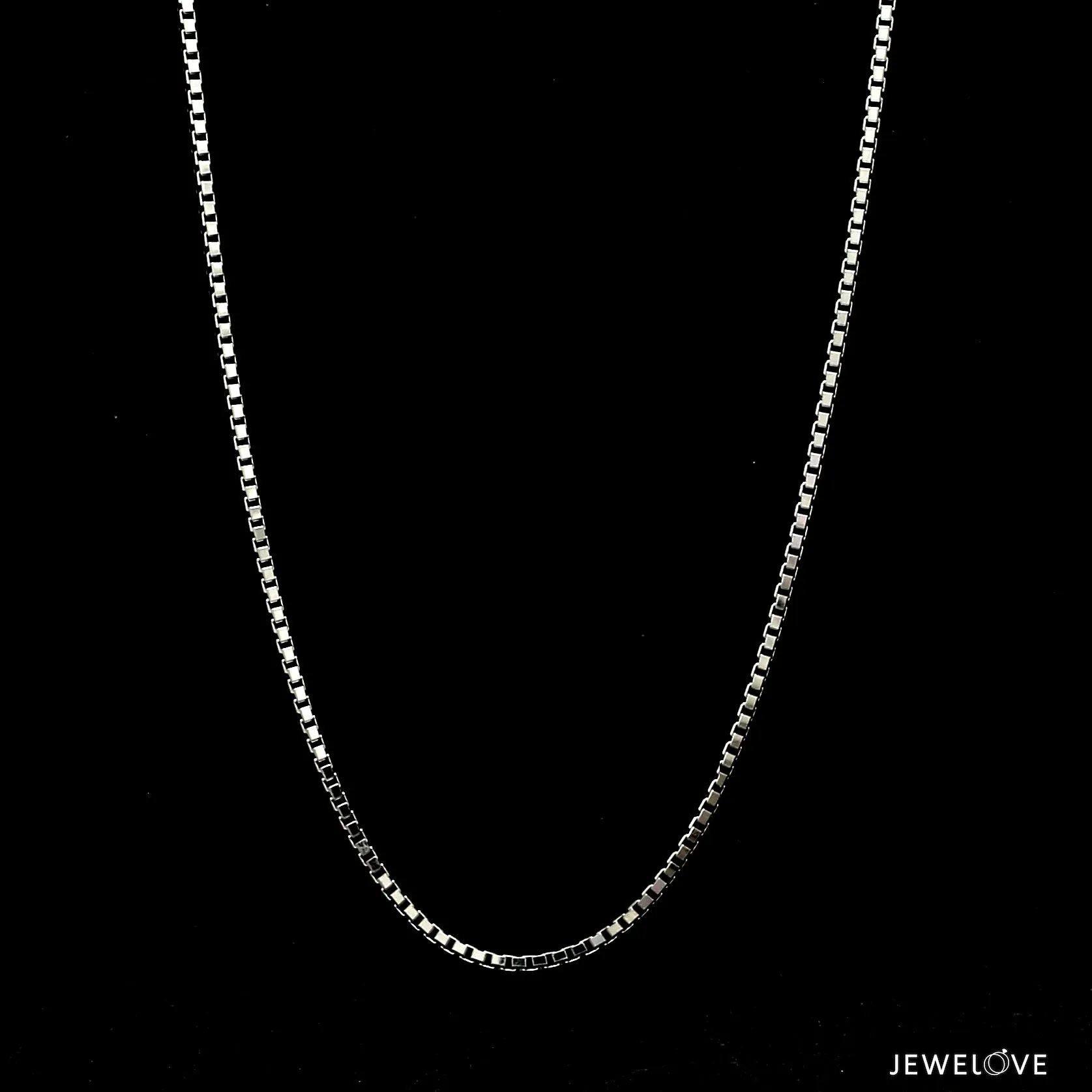 1.5mm Unisex Plain Japanese Platinum Box Chain SJ PTO 702-B