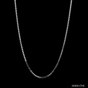 1.5mm Unisex Plain Japanese Platinum Box Chain SJ PTO 702-B