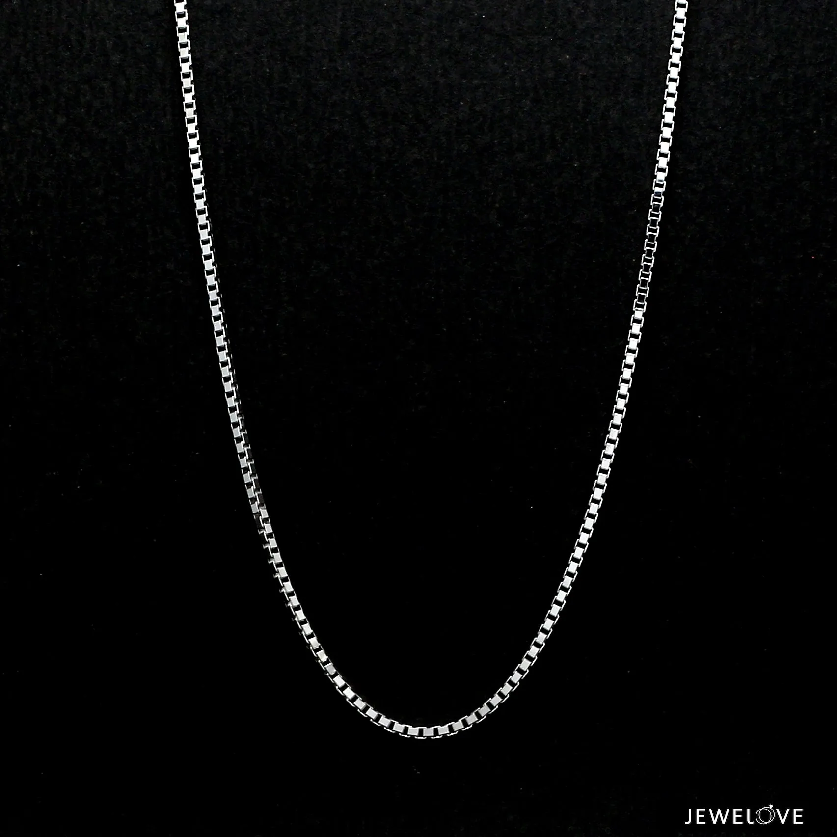 1.5mm Unisex Plain Japanese Platinum Box Chain SJ PTO 702-B