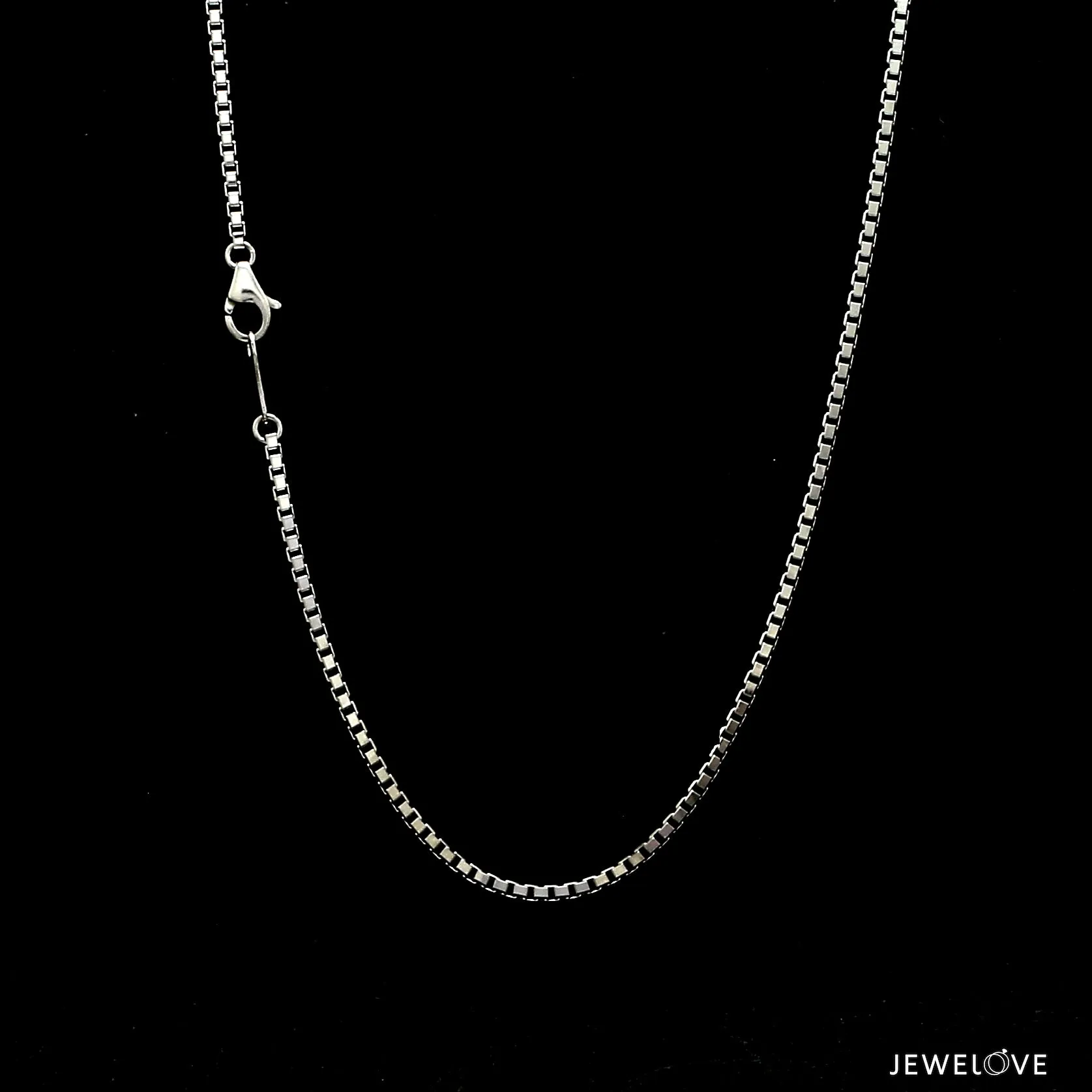 1.5mm Unisex Plain Japanese Platinum Box Chain SJ PTO 702-B