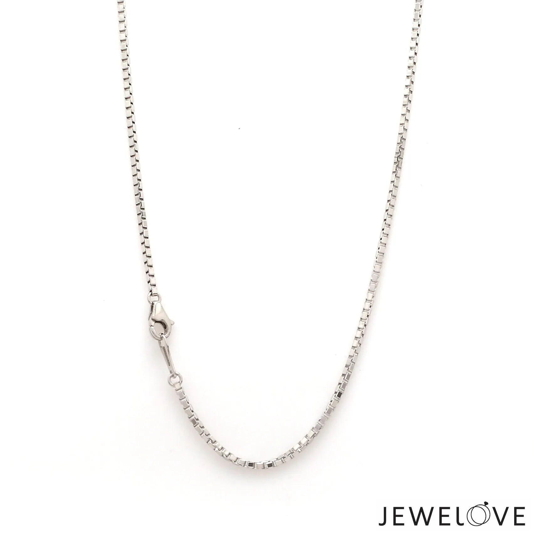1.5mm Unisex Plain Japanese Platinum Box Chain SJ PTO 702-B