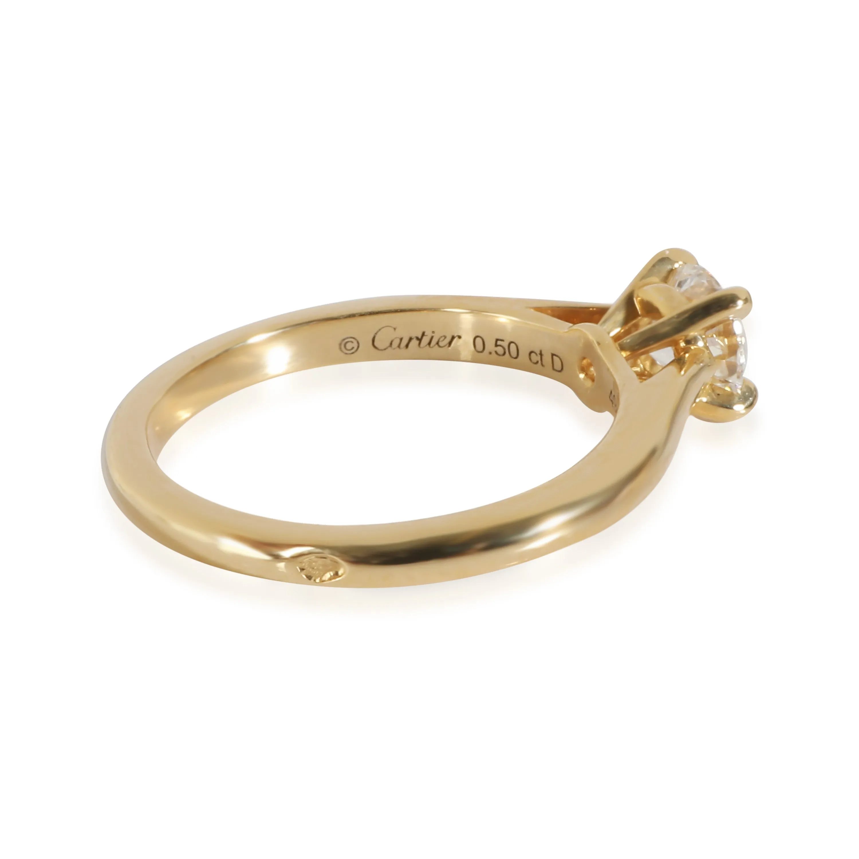 1895 Solitaire Diamond Engagement Ring in 18k Yellow Gold F VVS2 0.5 CTW