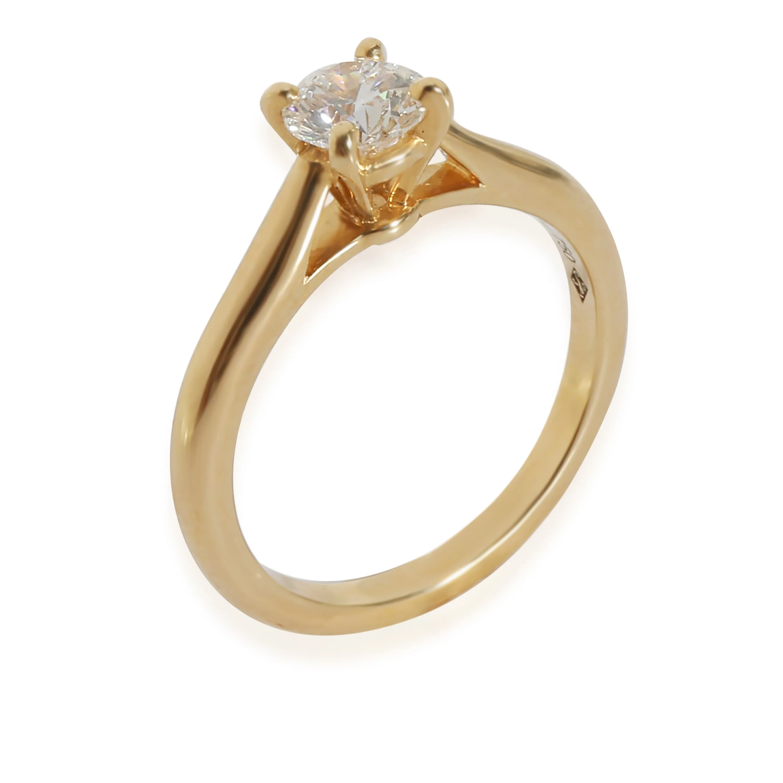 1895 Solitaire Diamond Engagement Ring in 18k Yellow Gold F VVS2 0.5 CTW