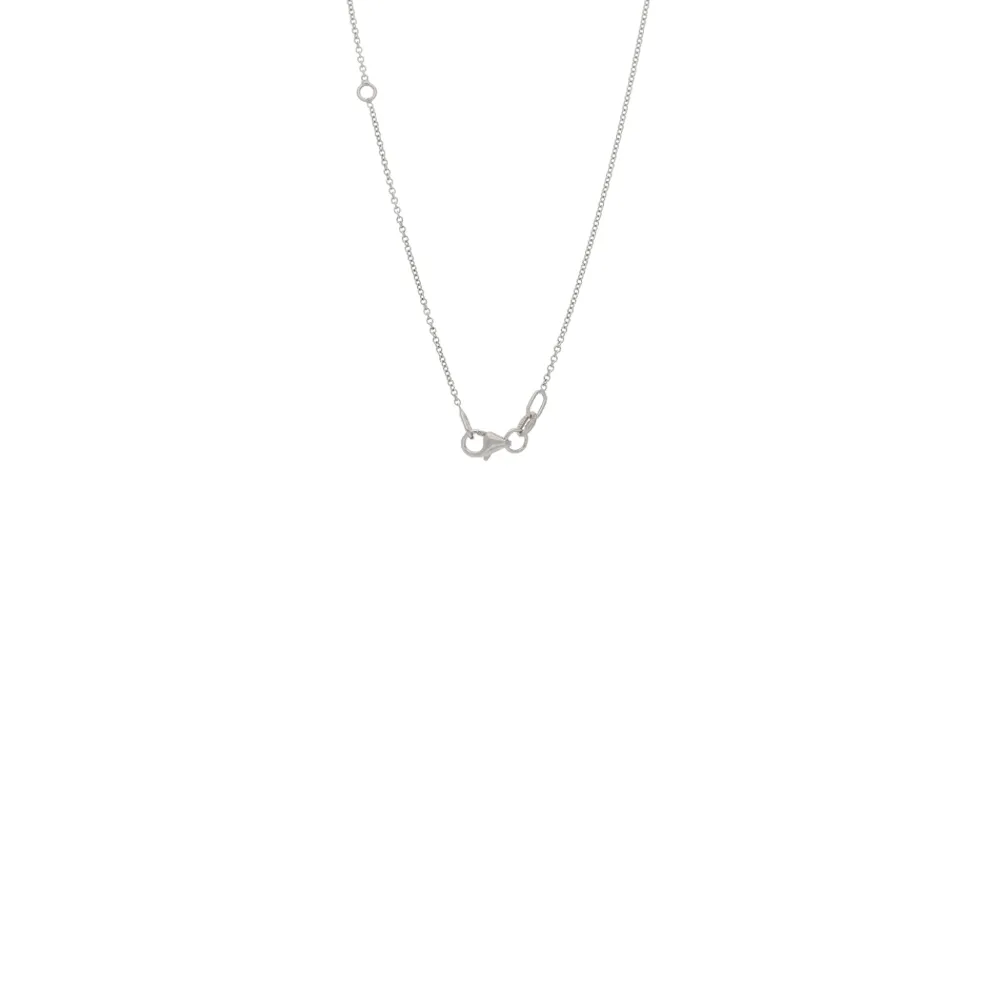 18ct White Gold Knot Solitaire Diamond Pendant