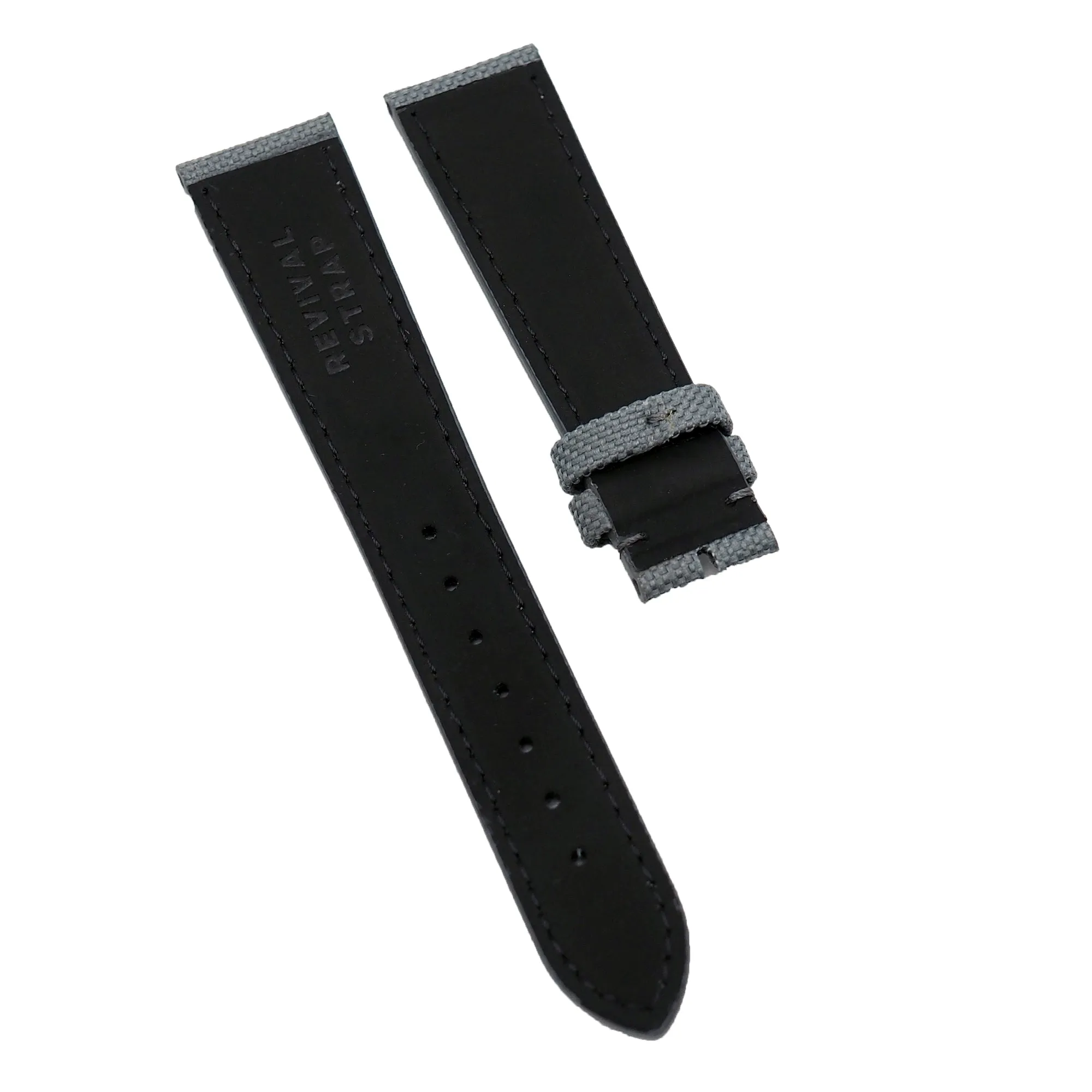 18mm, 20mm Grey Nylon Watch Strap, Non-Padded