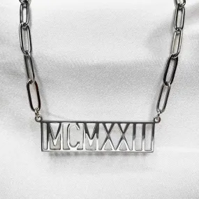 1922 MCMXXII Founding Year Necklace (Stainless Steel)