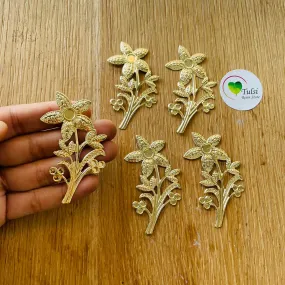 2 Pcs Metal Leaf Charm (H)