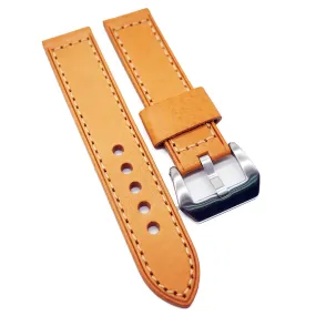 22mm, 24mm Royal Yellow Italian Calf Leather Watch Strap