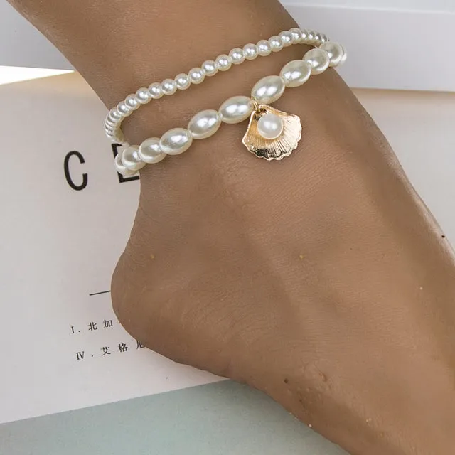 3Pcs/Set Fashion Butterfly Anklet Set for Women