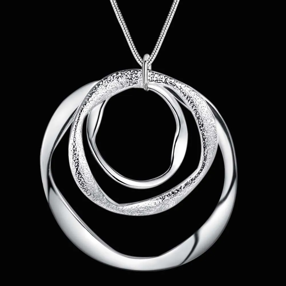 925 Round Circles Necklace for Women