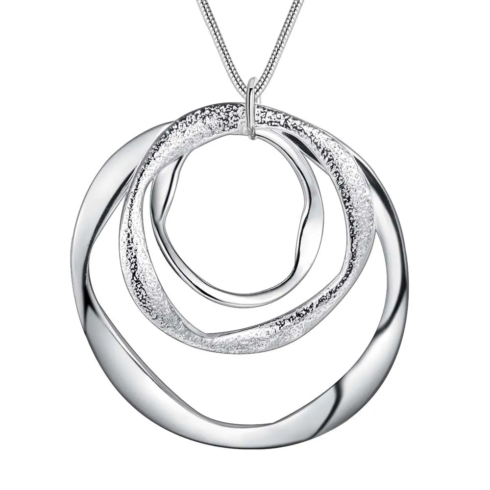 925 Round Circles Necklace for Women