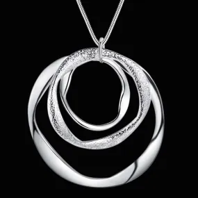 925 Round Circles Necklace for Women