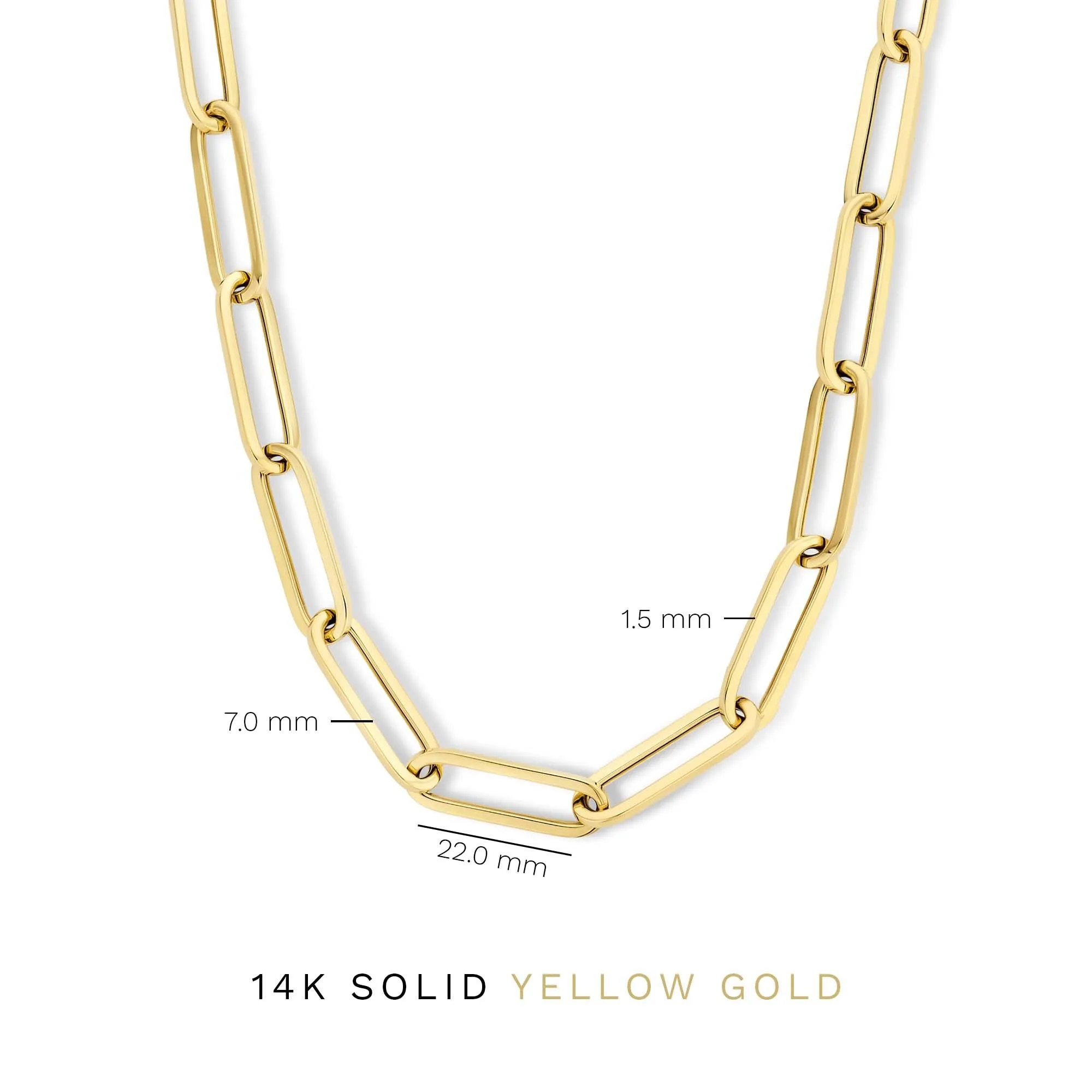 Aidee Odile 14 karat gold link necklace