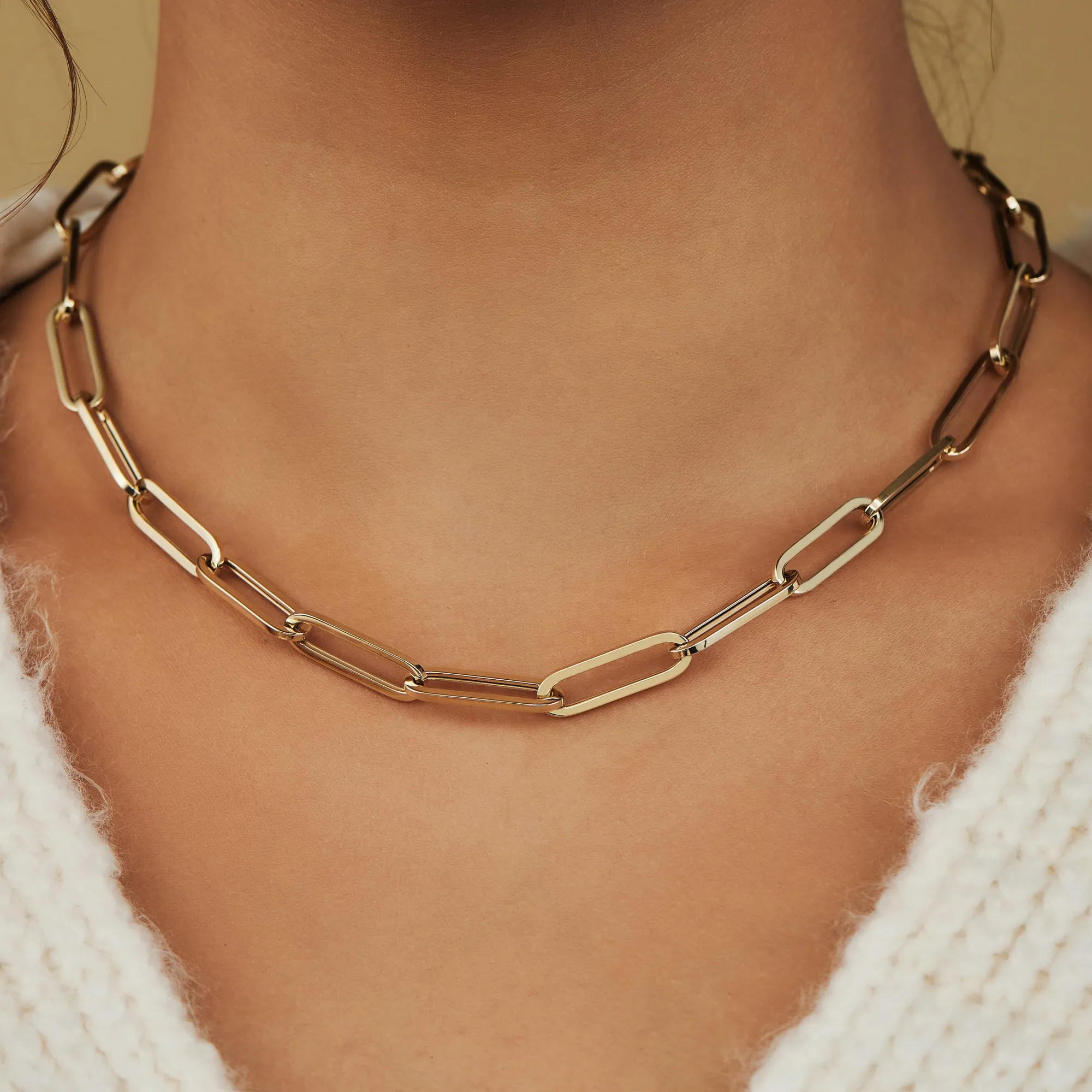 Aidee Odile 14 karat gold link necklace