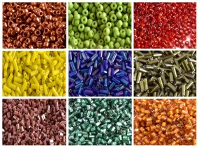 Assorted Round   Cut   Pipe Beads Combo