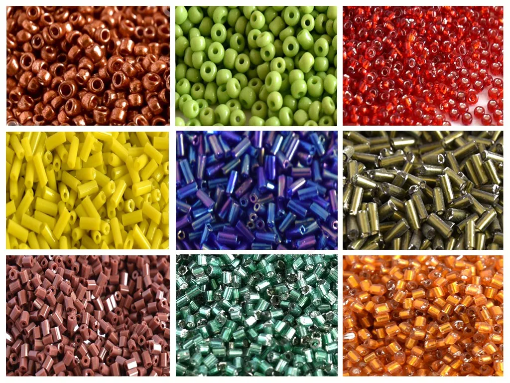 Assorted Round   Cut   Pipe Beads Combo