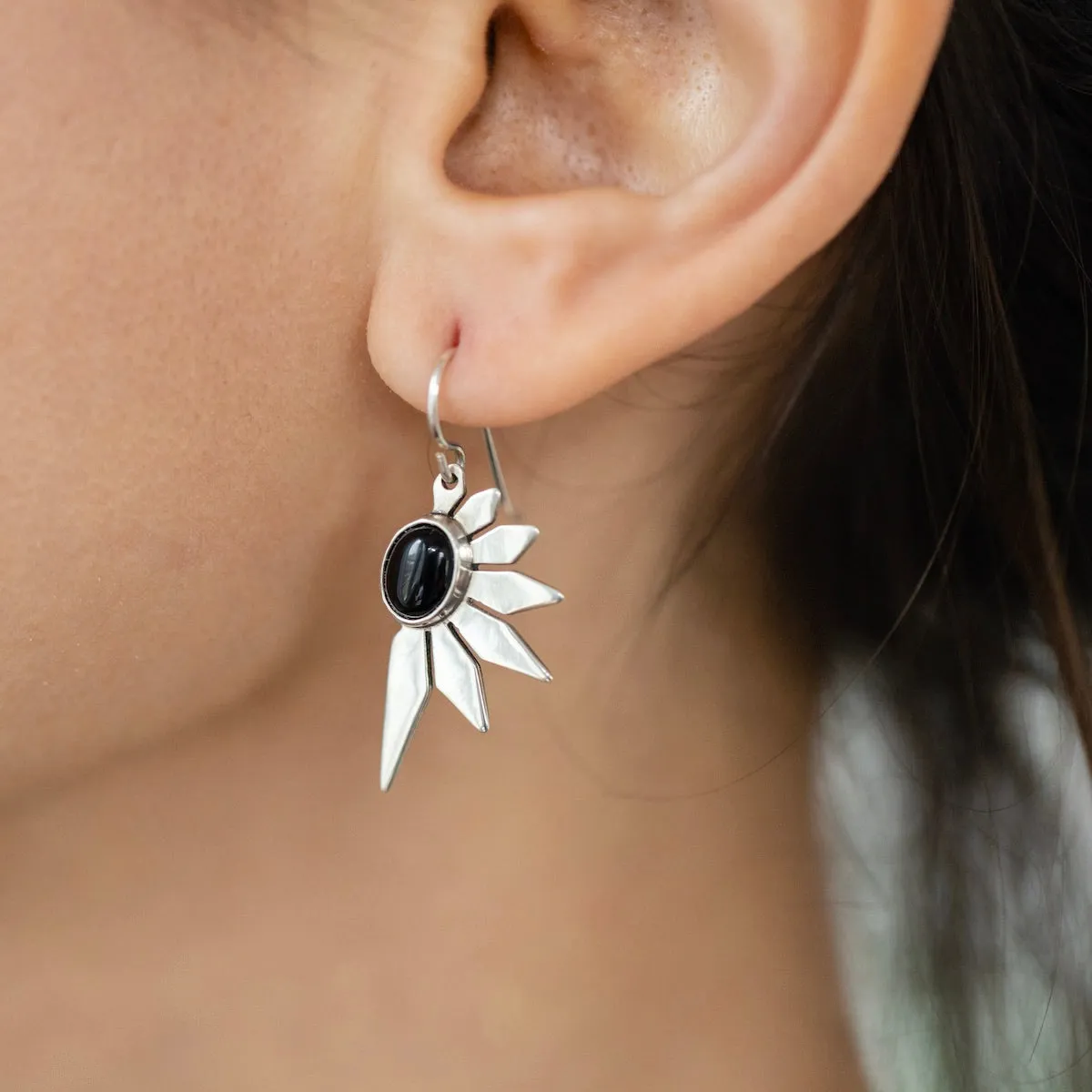 Astra Earrings with Onyx or Turquoise