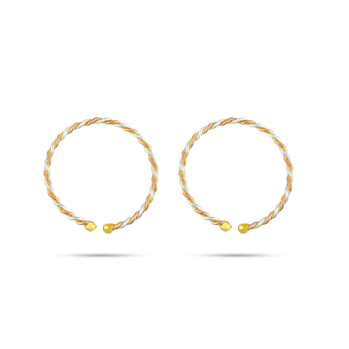 Baby Thandai Pair - 1 Inch | Tri Metal Baby Anklets/ Baby Kada/ Baby Jewellery
