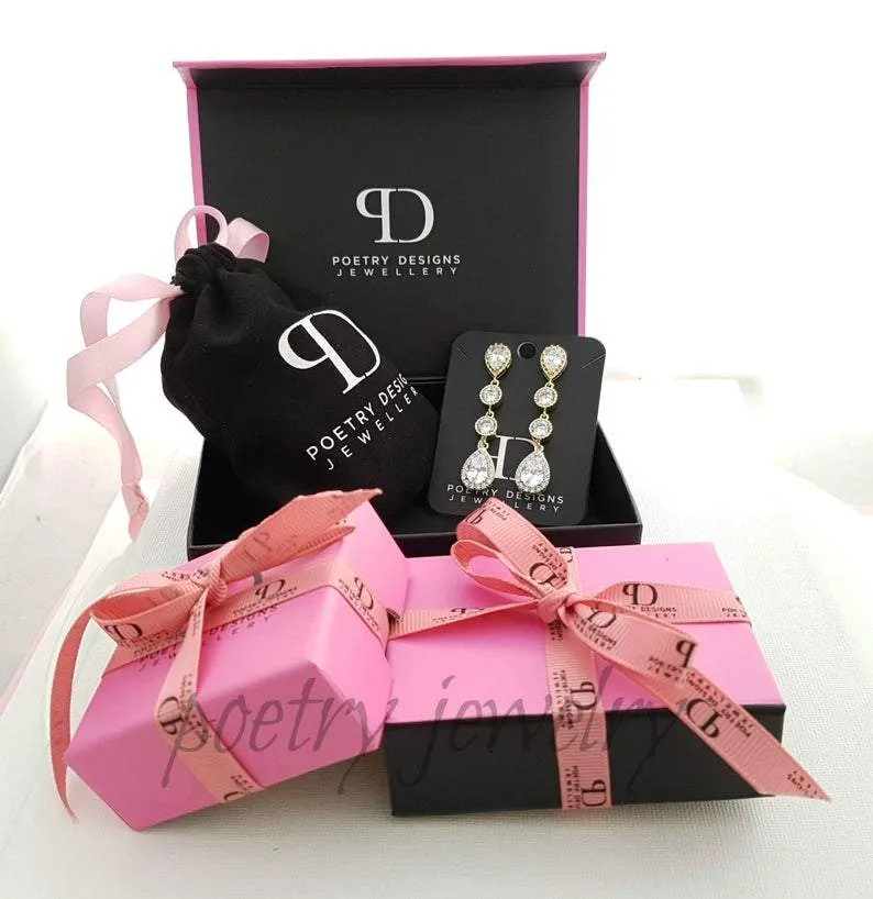 Black and Gold Earrings-Zoe