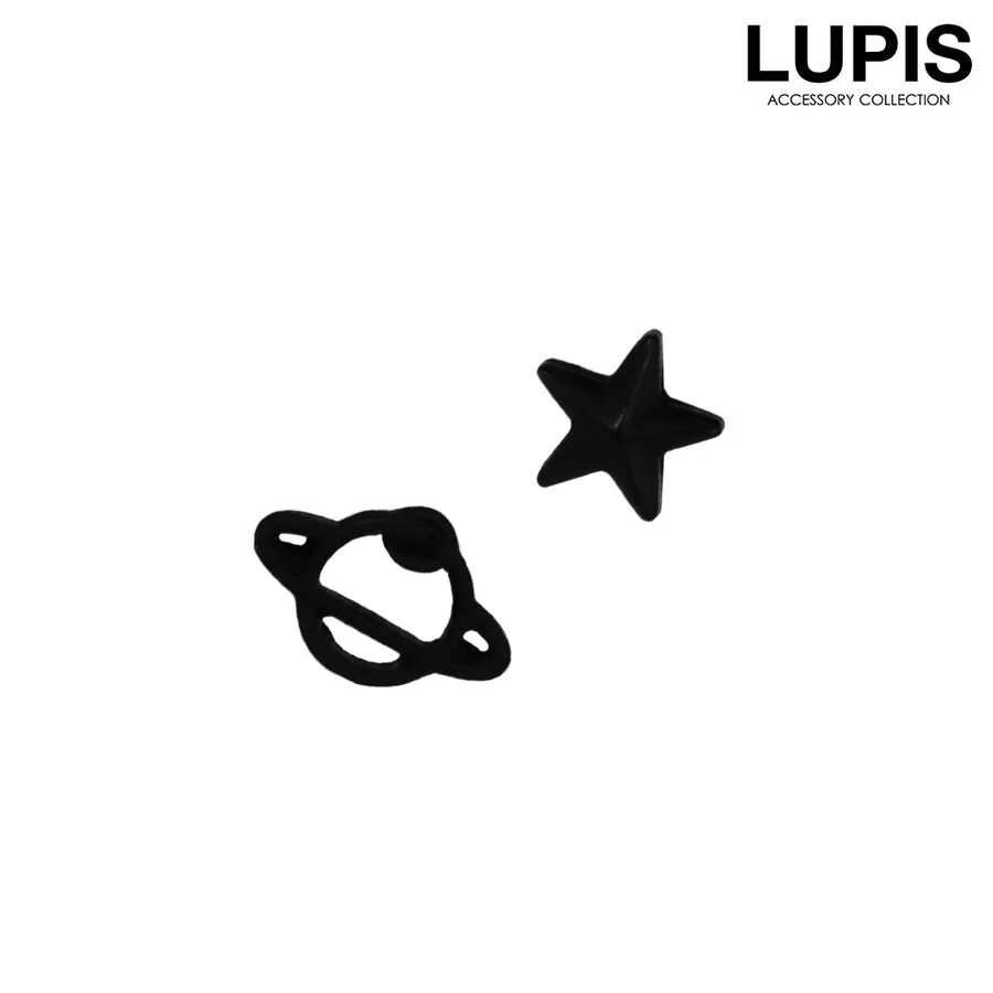 Black Galaxy Asymmetric Earrings