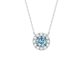 Blush blue necklace