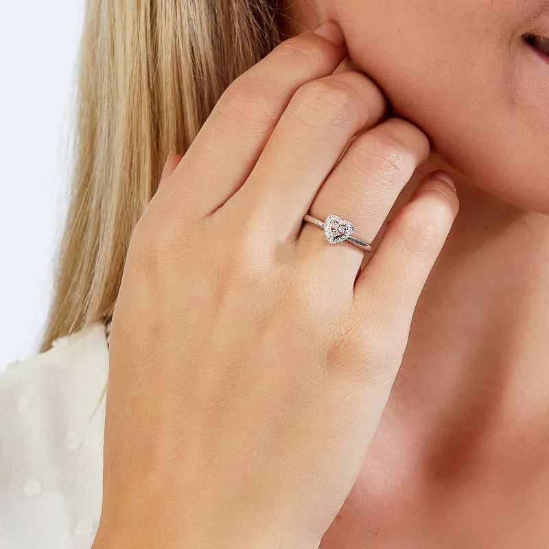 Blush Joy Pink Diamond Halo Ring